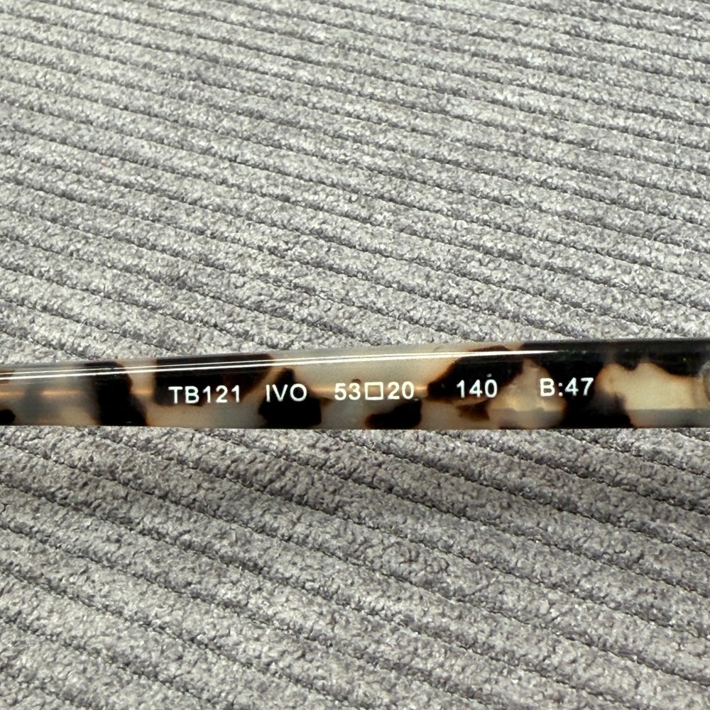 Ted Baker TB121 IVO Tortoise Shell Round Y2K Sunglass Ivory Black Gold 53-20-140 - Picture 12 of 15